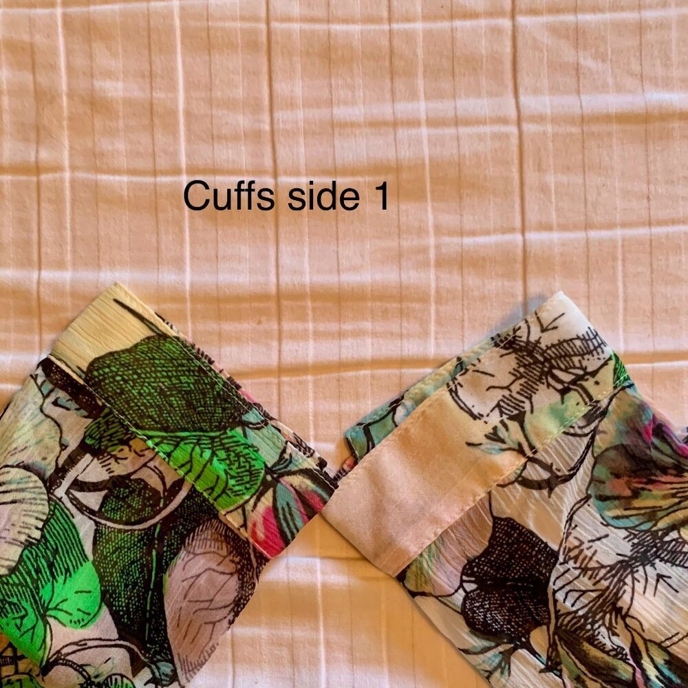 🦋 Signature Studio Butterfly Pattern Sheer Blouse, Pre-Owned, Size S 🌸 - Picture 11 of 17